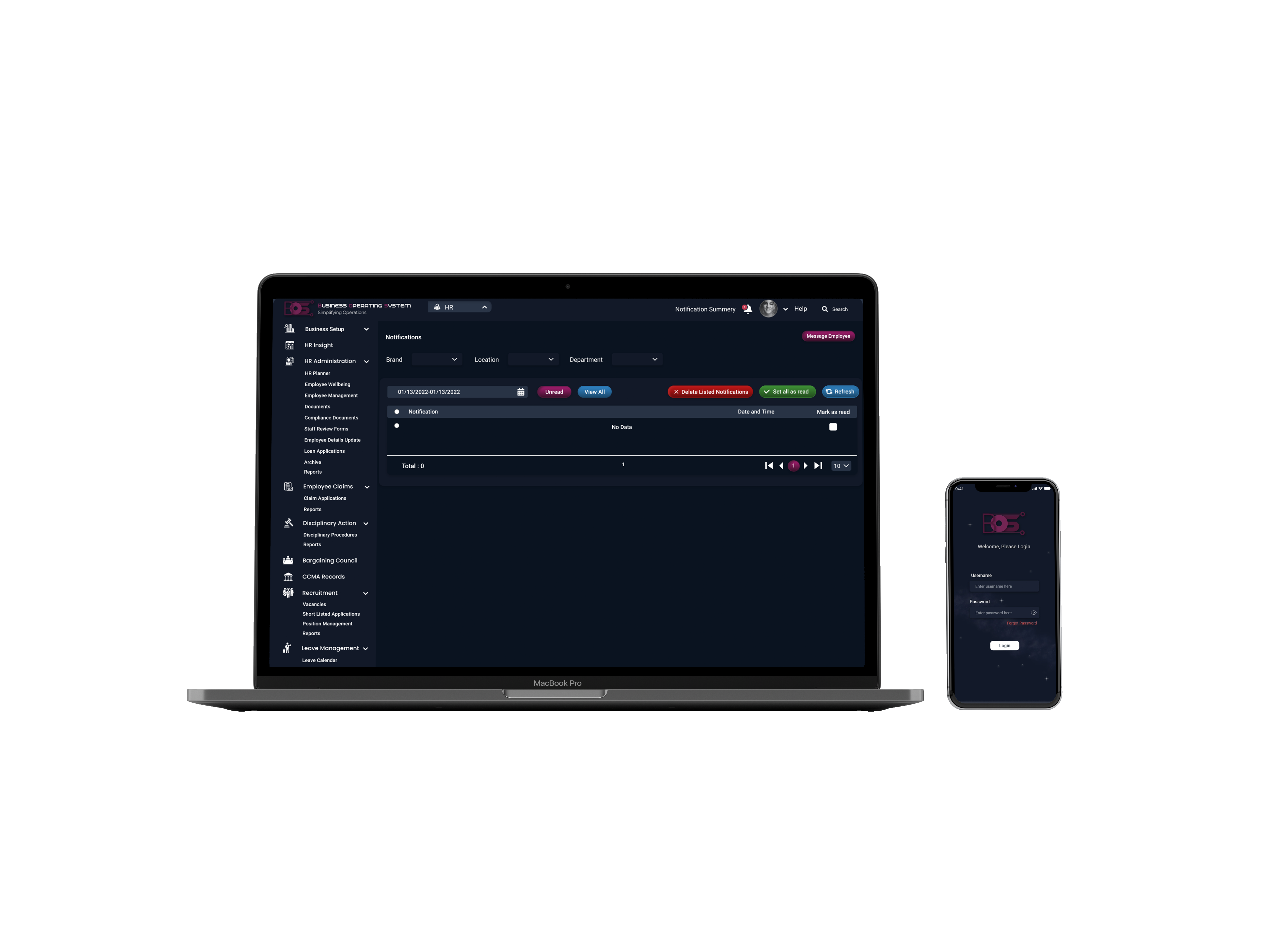 Laptop showcasing design