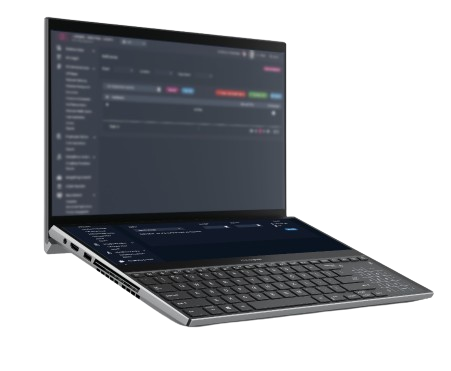 Laptop showcasing design